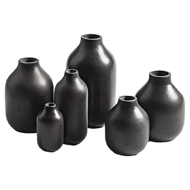 Etna 2 Vases by Martinelli Venezia Studio for Lithea, Set of 6 For Sale