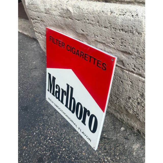 Mid-Century Modern Vintage Marlboro Sign, 1950s For Sale - Image 3 of 5