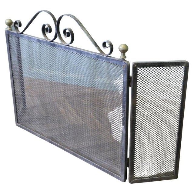 Large Iron Fire Guard, 1900s For Sale - Image 8 of 8