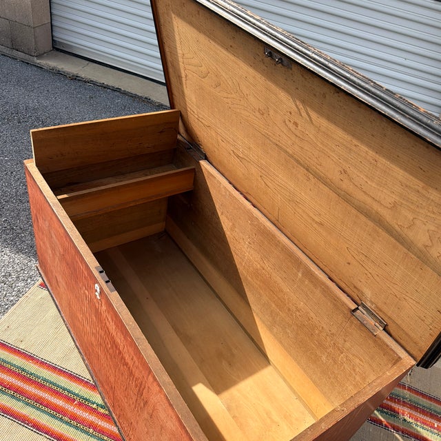 Antique Manheim, Lancaster County, Pennsylvania Paint Decorated Blanket Chest, Circa 1860’s For Sale - Image 9 of 12