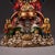 Late 19th Century Polychrome Bronze God of Wealth Statue With Attendants, 4.2kg For Sale In Los Angeles - Image 6 of 9