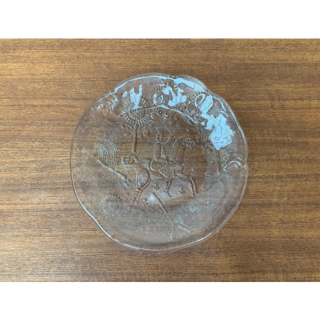 Kosta Boda Vintage Swedish Doran Glass Plate by Goran Warff for Kosta Boda For Sale - Image 4 of 18