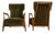 Pair of Armchairs in Pau Marfim & Olive Green Mohair, Giuseppe Scapinelli, Brazil, 1950s — Lot 196-584 For Sale