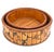 Vintage burnt bamboo basket featuring a warm, richly toned finish and handwoven construction. The darker coloration...