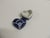 Boho Chic Vintage Blue & White Heart Shape Hand Painted Ceramic Decorative Box For Sale - Image 3 of 5