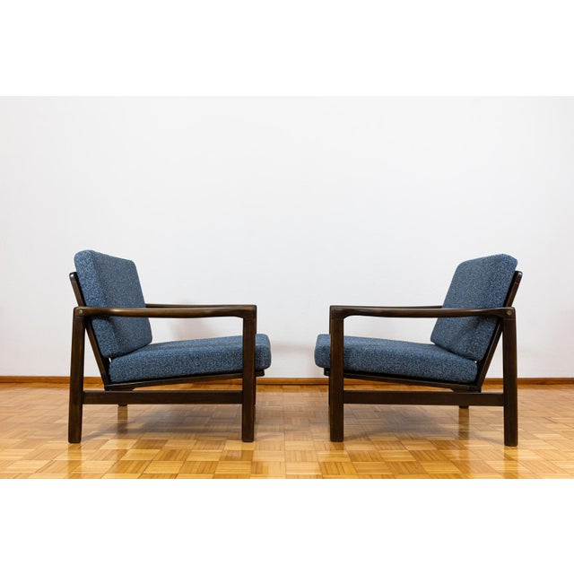 Mid-Century Modern Set of Mid-Century Club Chairs by Zenon Bączyk, 1960s For Sale - Image 3 of 17
