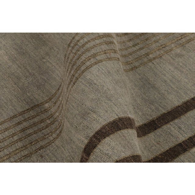 Textile Contemporary Art Deco Style Geometric Wool Rug by Rug & Kilim, India For Sale - Image 7 of 10