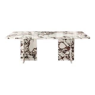 Rouge Marble Dining Table 86.6" For Sale