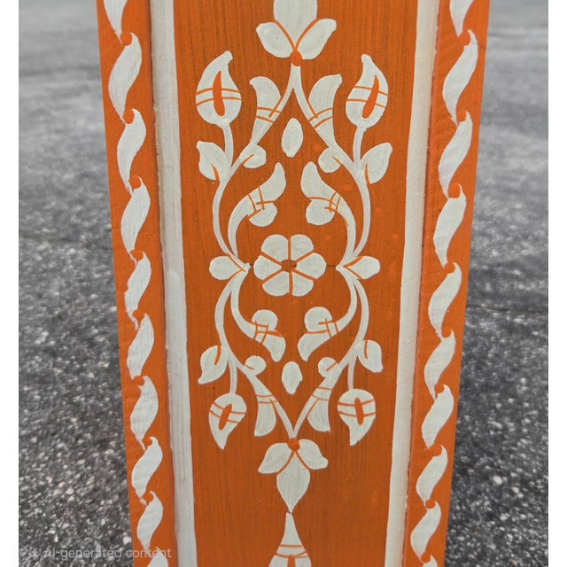 A beautiful hand‑painted Moroccan medicine cabinet / wall shelf from Morocco, standing approximately 22" tall, 18" wide,...