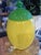 1990s Glass Yellow and Green Tropical Pineapple Beverage Dispenser For Sale - Image 4 of 6