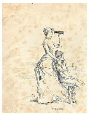 Alfred Stevens, The View, Lithograph, 1880s