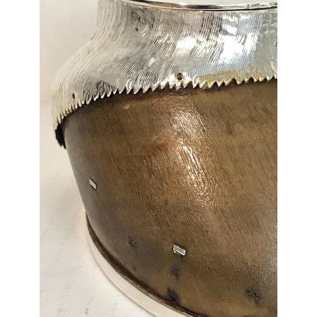 Late 19th Century English Officers Equestrian Silverplate, Enamel & Hoof Inkwell For Sale - Image 11 of 13