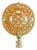 Double Happiness Carved Stone Lamp Finial on Brass Hardware For Sale