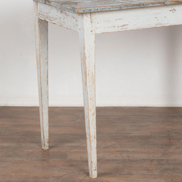 19th Century Original Gray Painted Swedish Pine Side Table For Sale - Image 14 of 15