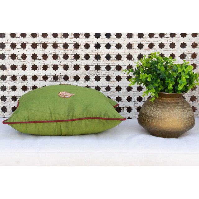 A perfect balance of luxury and comfort, the Peacock Sage pillow is silk blend based and features hand-done metallic...
