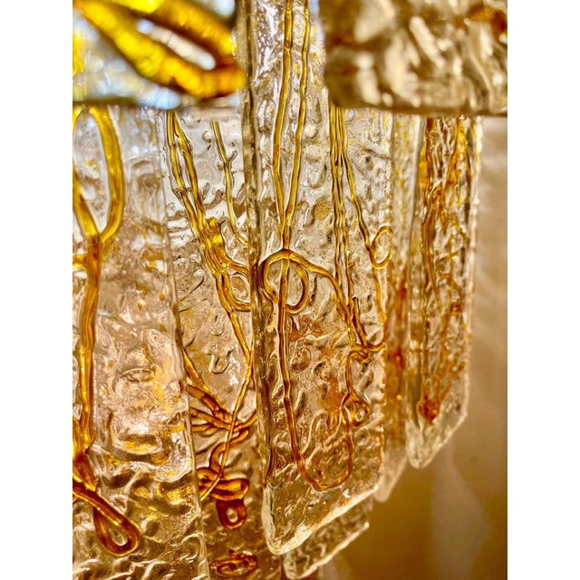 Murano Glass Corner Wall Lighting from Mazzega, Italy, 1970s For Sale - Image 3 of 11