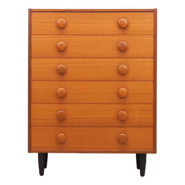 Vintage Danish Teak Chest of Drawers, 1960s For Sale