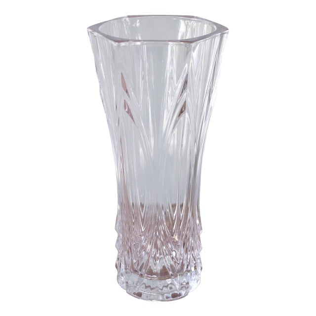 Vintage Art Deco Vase in Glass, 1930s For Sale