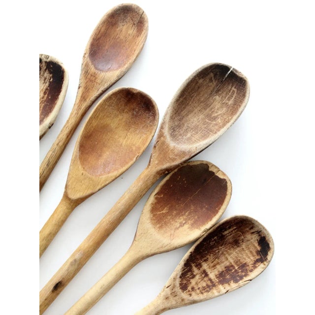 Vintage Wooden Kitchen Spoons Set of 11 For Sale - Image 11 of 12