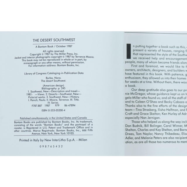 The Desert Southwest with text by Nora Burba and Paula Panich, photography by Terrence Moore. Hardcover with dustjacket,...