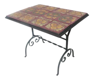 Art Nouveau Tile Top Coffee Table