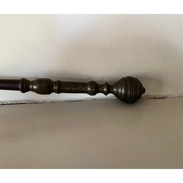 Antique Early 19th Century American Federal Brass & Iron Fireplace Tool - Shovel For Sale - Image 10 of 12