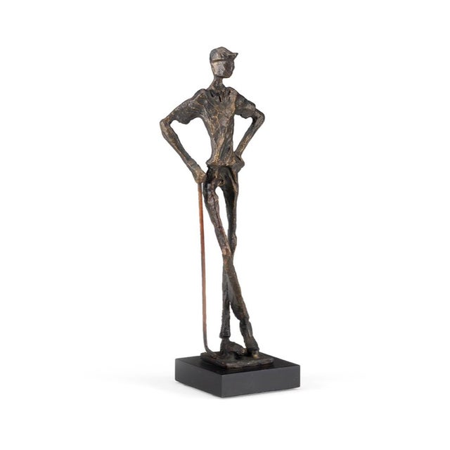 Contemporary Wildwood Bronze Finish Musing Golfer Sculpture For Sale - Image 3 of 3