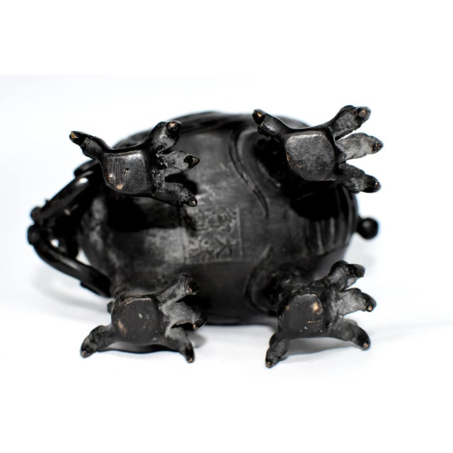 Black Bronze Incense Burner in Beast Form For Sale - Image 11 of 13
