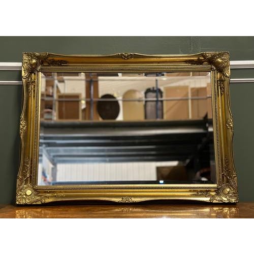 Glass Vintage Gilt Wall Hanging Overmantel Mirror For Sale - Image 7 of 10
