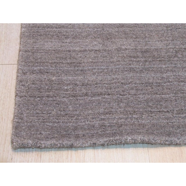 Contemporary 8x10 Louie Isla Brown Handmade Solid Open Field Modern Wool & Viscose Carpet Rug For Sale - Image 3 of 5
