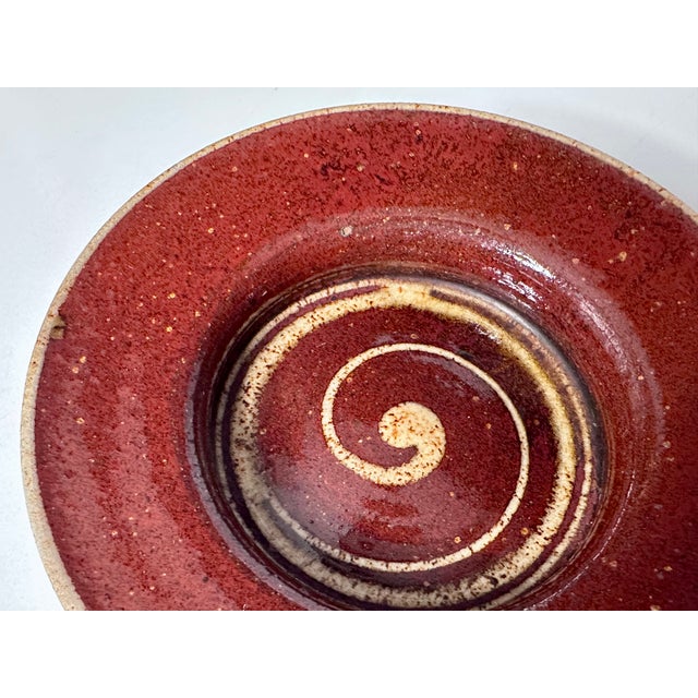 Mid-Century Modern Studio Ceramic Art Flat Bowl from Helma Klett, Germany, 1960s For Sale - Image 3 of 11