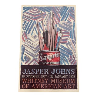 Unframed 1977 Jasper Johns Savarin Poster For Sale