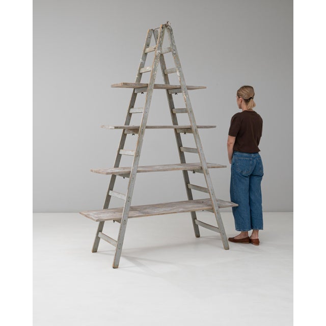 Mid 20th Century French A-Frame Ladder Shelf For Sale - Image 4 of 18