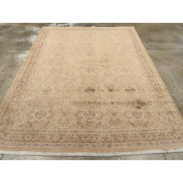 Galerie Shabab Collection Mid-20th Century Handmade Indian Lahore Accent Rug For Sale - Image 4 of 8