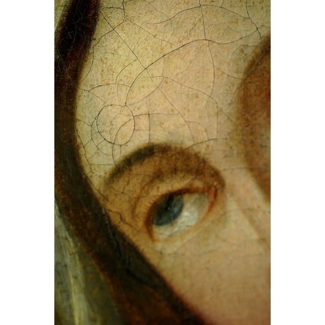 Madonna of Sorrows, 1800s, Oil on Canvas For Sale - Image 8 of 15