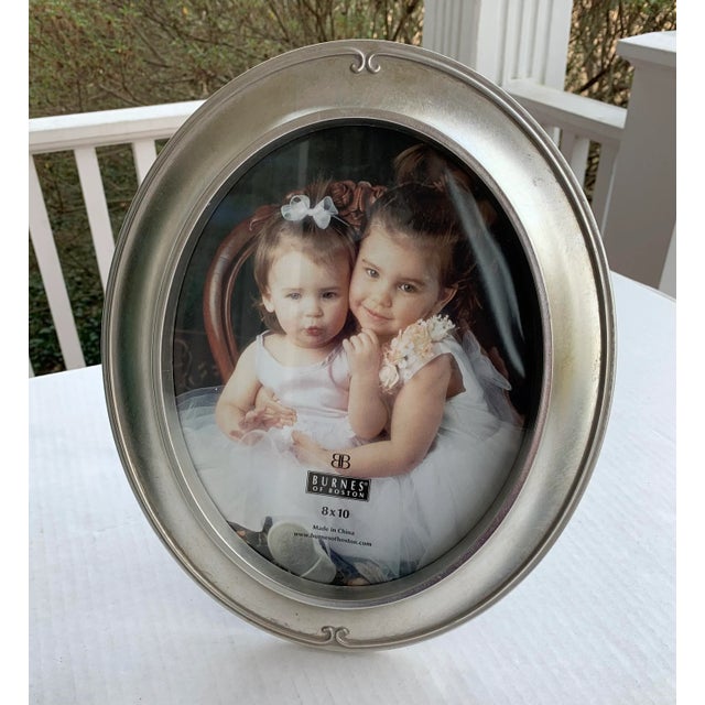 Art Deco Silver Leaf Oval Picture Frame For Sale In Richmond - Image 6 of 6