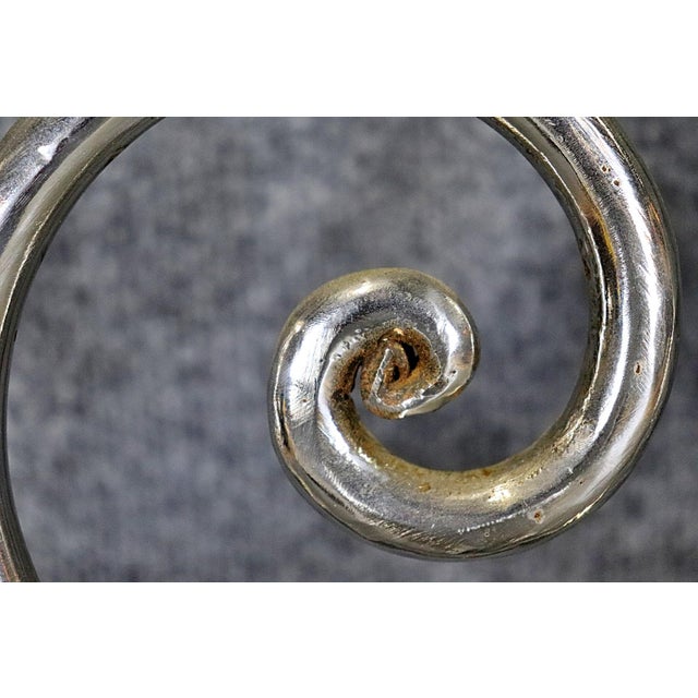 Louis XV Style Custom-Made Steel and Brass King Size Headboard Vesey Style For Sale In Philadelphia - Image 6 of 10