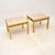 Mid-Century Modern Vintage Italian Brass and Marble Side Tables, 1970s, Set of 2 For Sale - Image 3 of 9