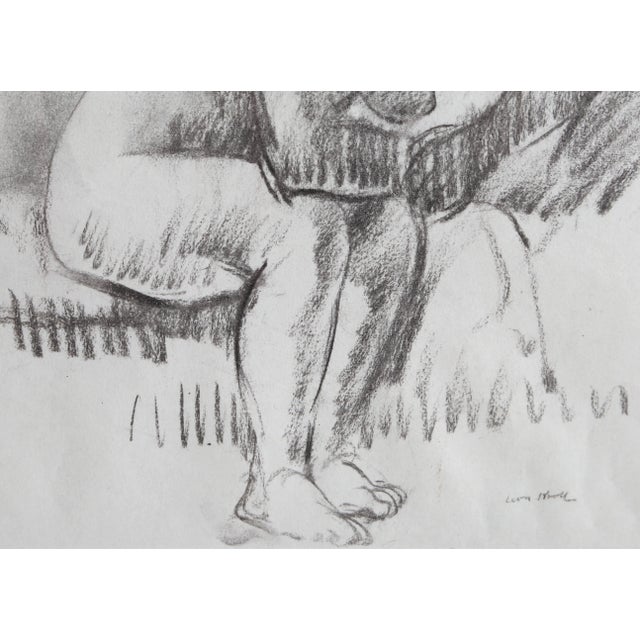 Realism Leon Kroll Seated Nude, Charcoal Drawing by Leon Kroll Circa 1950 For Sale - Image 3 of 4