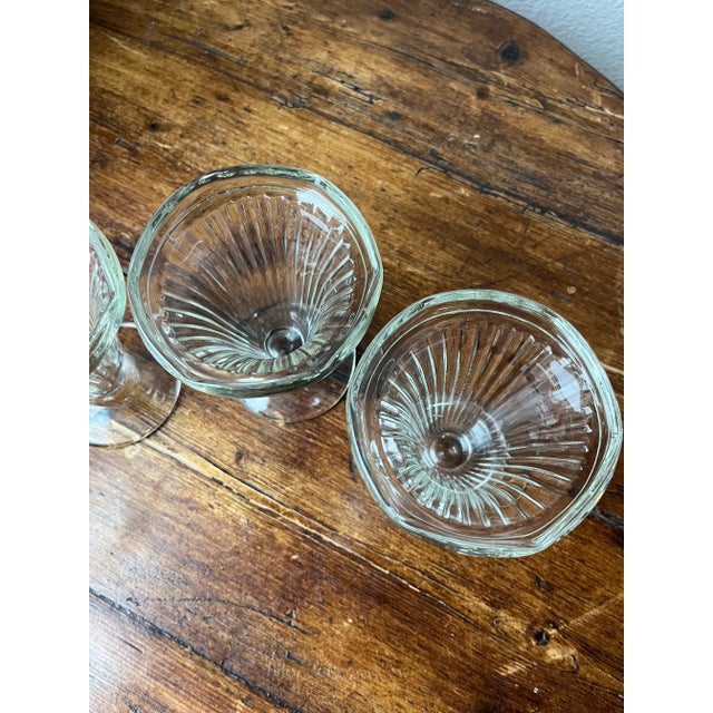 1960s Vintage 1960’s Ice Cream Sundae Glasses Set of 4 For Sale - Image 5 of 7