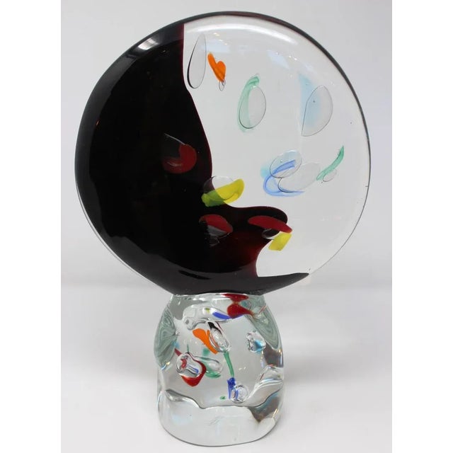 Mid 20th Century Glass Studio Murano - Contemporary Disc in Murano Glass For Sale - Image 5 of 7