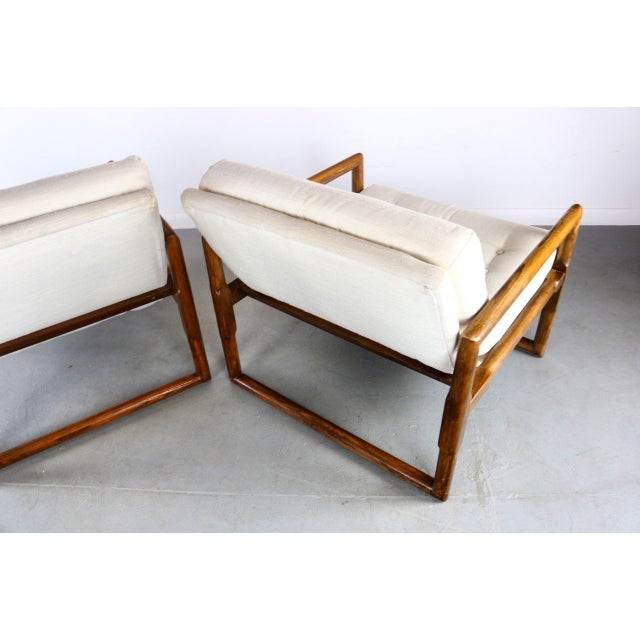Textile 1970s Vintage Milo Baughman for Thayer Coggin Scoop Lounge Chairs- A Pair For Sale - Image 7 of 9