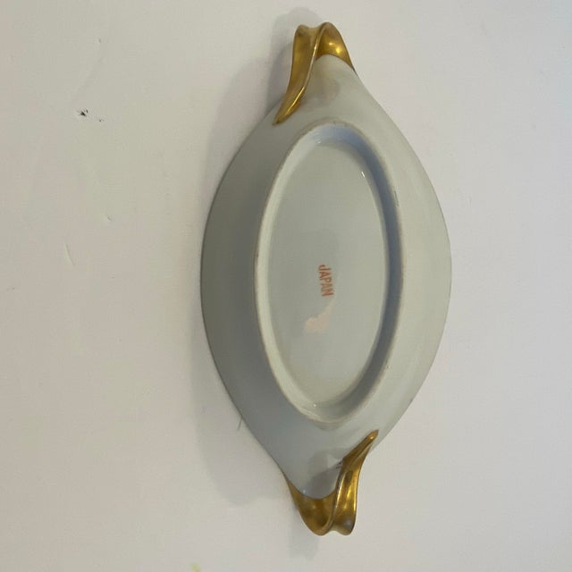 Vintage 1970s Japanese Gilded Porcelain Relish Dish For Sale In Richmond - Image 6 of 7