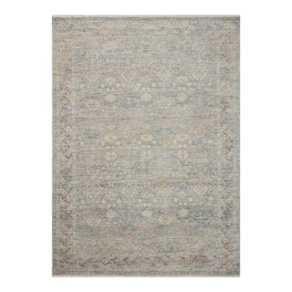 Angela Rose x Loloi Blake Rug Sky / Beige 11'-6" x 15'-7" Area Rug For Sale