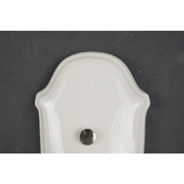 Mid 20th Century Mid 20th Century Restored Traditional White Ceramic Wall Sconces - a Pair For Sale - Image 5 of 9