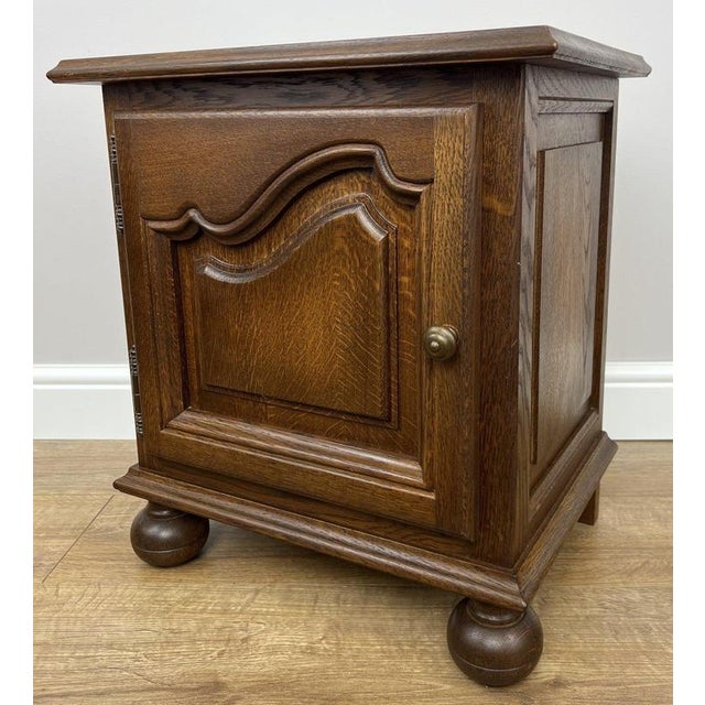 Brown Vintage French Carved Nightstands, Set of 2 For Sale - Image 8 of 12