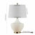 Contemporary Demra 25" Angled Gourd Table Lamp in White For Sale - Image 3 of 3
