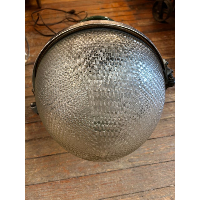 1960s Vintage Industrial Pendants With Green Enamel - A Pair For Sale - Image 5 of 10