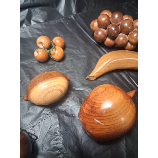 Vintage Wooden Carved Fruit Decor - A Set For Sale - Image 10 of 10