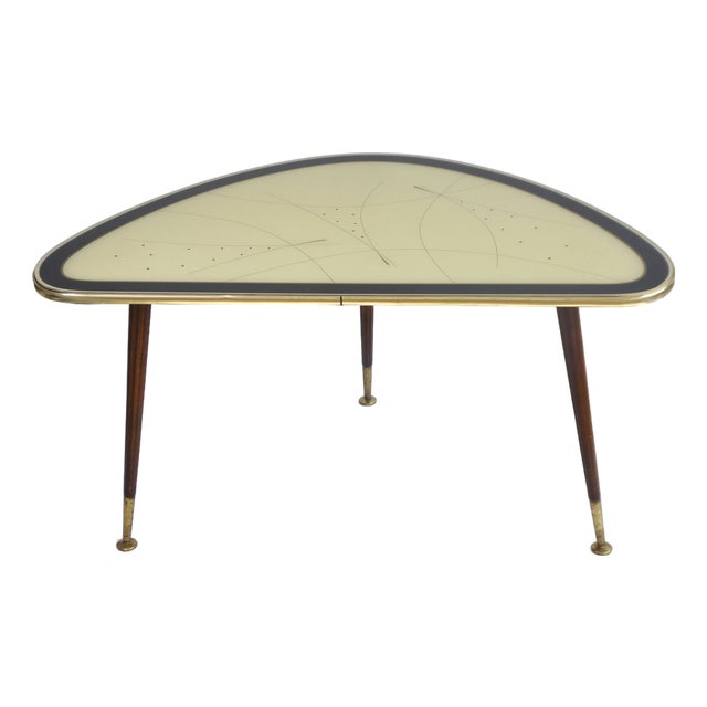 Large Vintage Kidney Shaped Coffee Table, 1960s For Sale